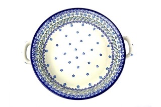 420 Bunzlau Ronde schaal met open handvaten 2725X26 cm Ronde Schalen